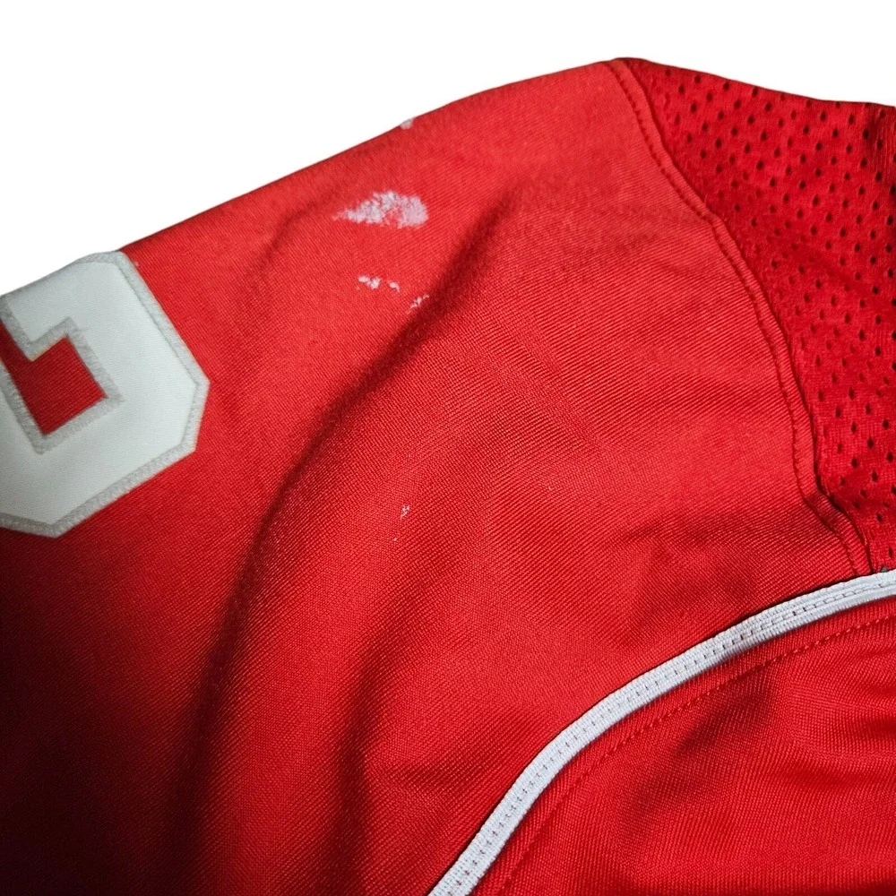 Nike‎ Team Briscoe Football Game Jersey Shirt #72 Watts Mens Red Size 2XL